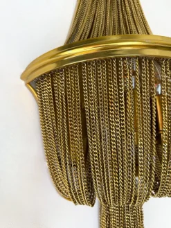 Große Wandleuchten aus Messing in Armband- und Ketten-Optik, 2er Set