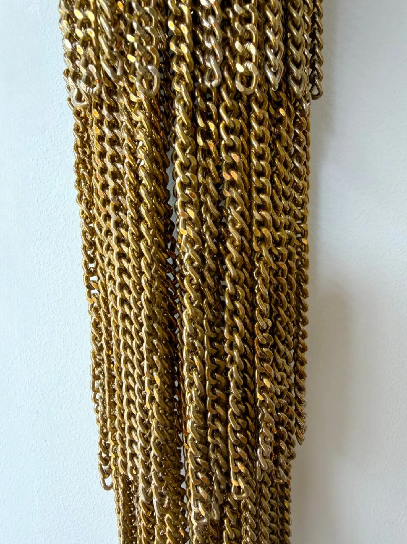 Große Wandleuchten aus Messing in Armband- und Ketten-Optik, 2er Set