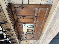 Große wandmontierte Garderobe aus Eiche, frühes 20. Jh