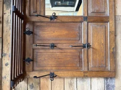 Große wandmontierte Garderobe aus Eiche, frühes 20. Jh