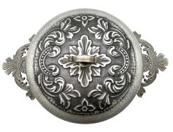 Große Zinn Suppenterrine mit Deckel und Schöpfkelle von Pewter Mastad, Norwegen, 1950er, 2er Set