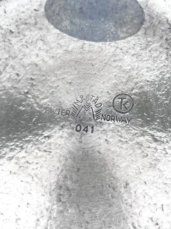 Große Zinn Suppenterrine mit Deckel und Schöpfkelle von Pewter Mastad, Norwegen, 1950er, 2er Set