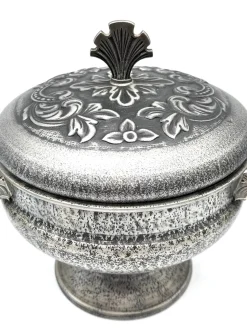 Große Zinn Suppenterrine mit Deckel und Schöpfkelle von Pewter Mastad, Norwegen, 1950er, 2er Set