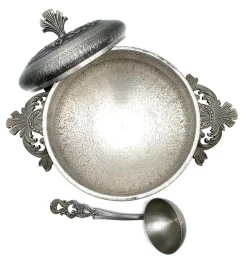 Große Zinn Suppenterrine mit Deckel und Schöpfkelle von Pewter Mastad, Norwegen, 1950er, 2er Set