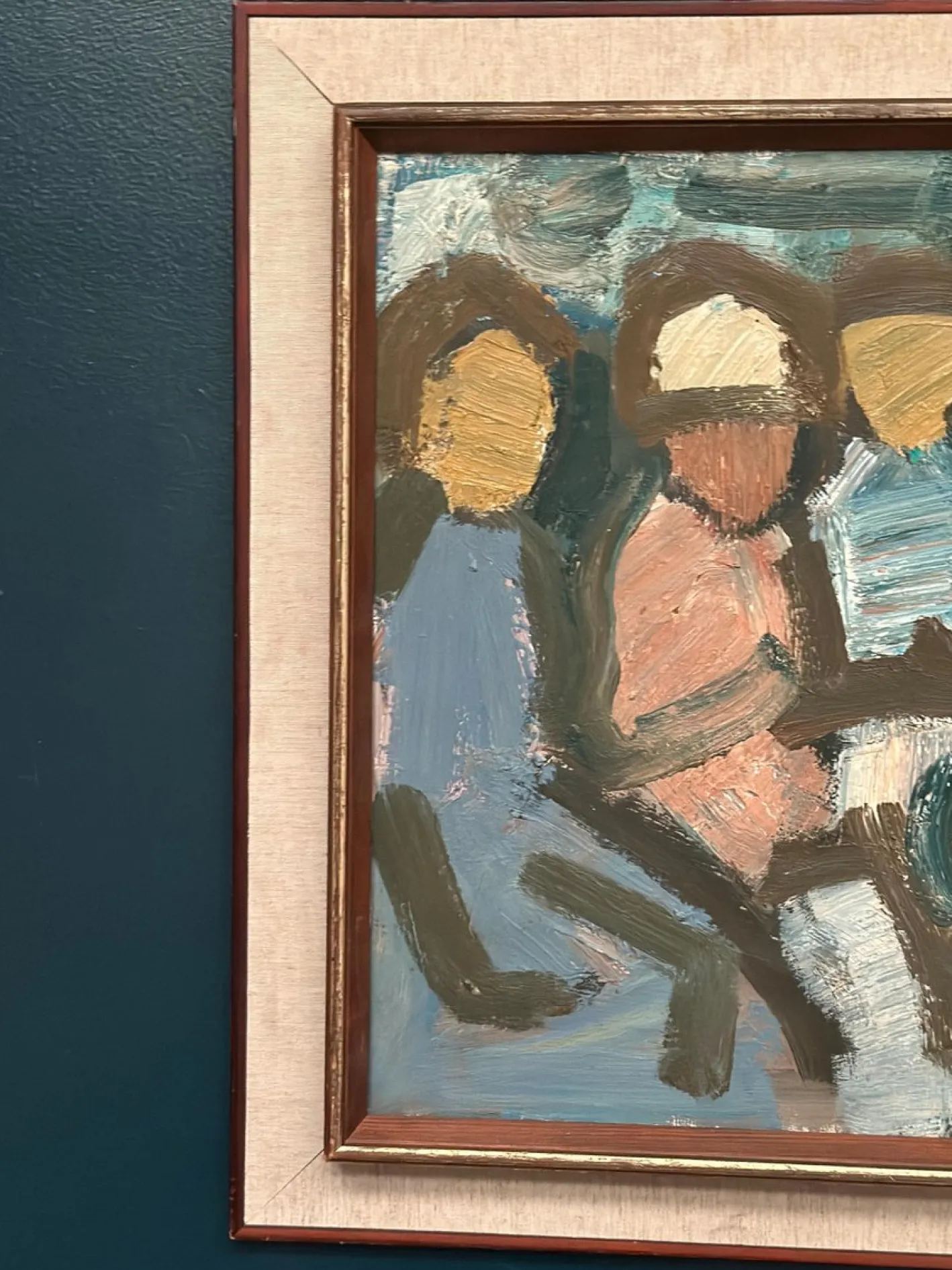 Gösta Falk, Figurenkomposition, 1960er, Öl auf Leinwand, gerahmt