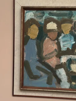 Gösta Falk, Figurenkomposition, 1960er, Öl auf Leinwand, gerahmt