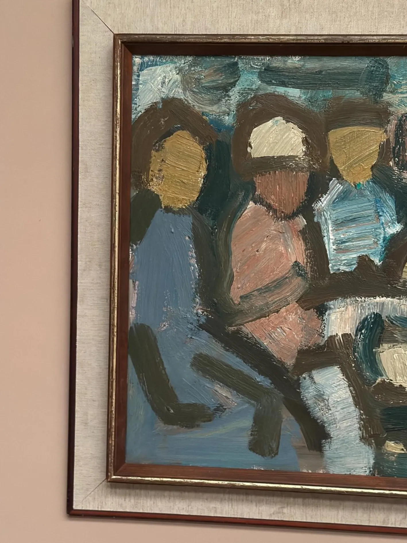 Gösta Falk, Figurenkomposition, 1960er, Öl auf Leinwand, gerahmt
