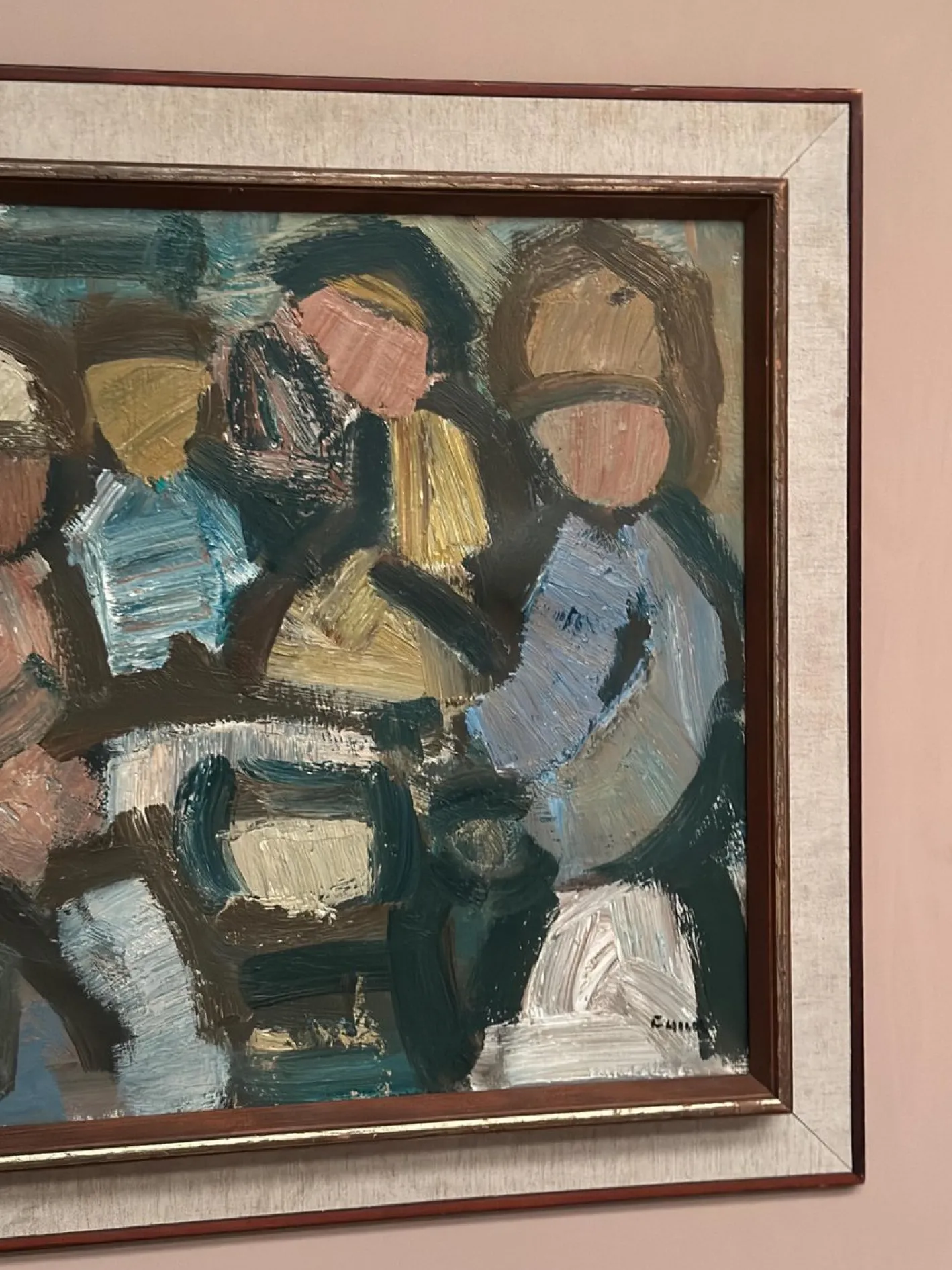 Gösta Falk, Figurenkomposition, 1960er, Öl auf Leinwand, gerahmt