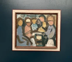 Gösta Falk, Figurenkomposition, 1960er, Öl auf Leinwand, gerahmt