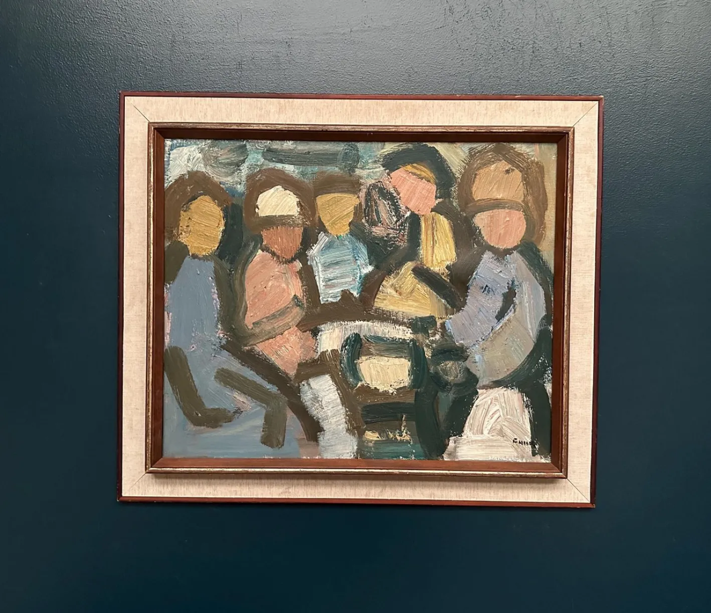 Gösta Falk, Figurenkomposition, 1960er, Öl auf Leinwand, gerahmt