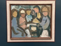 Gösta Falk, Figurenkomposition, 1960er, Öl auf Leinwand, gerahmt