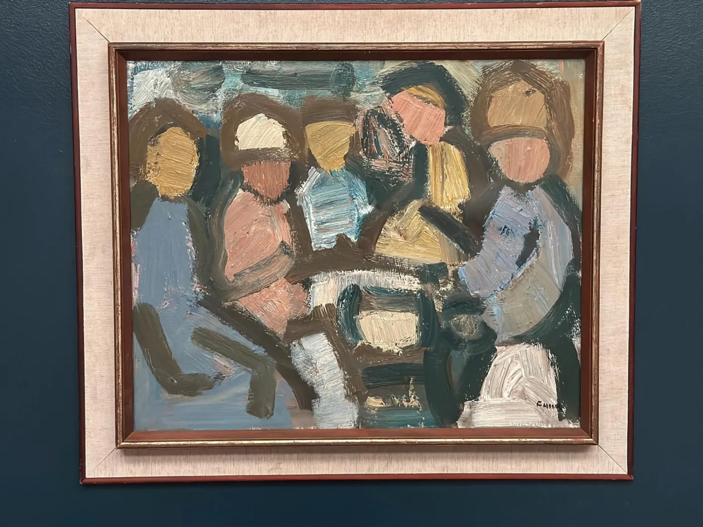 Gösta Falk, Figurenkomposition, 1960er, Öl auf Leinwand, gerahmt