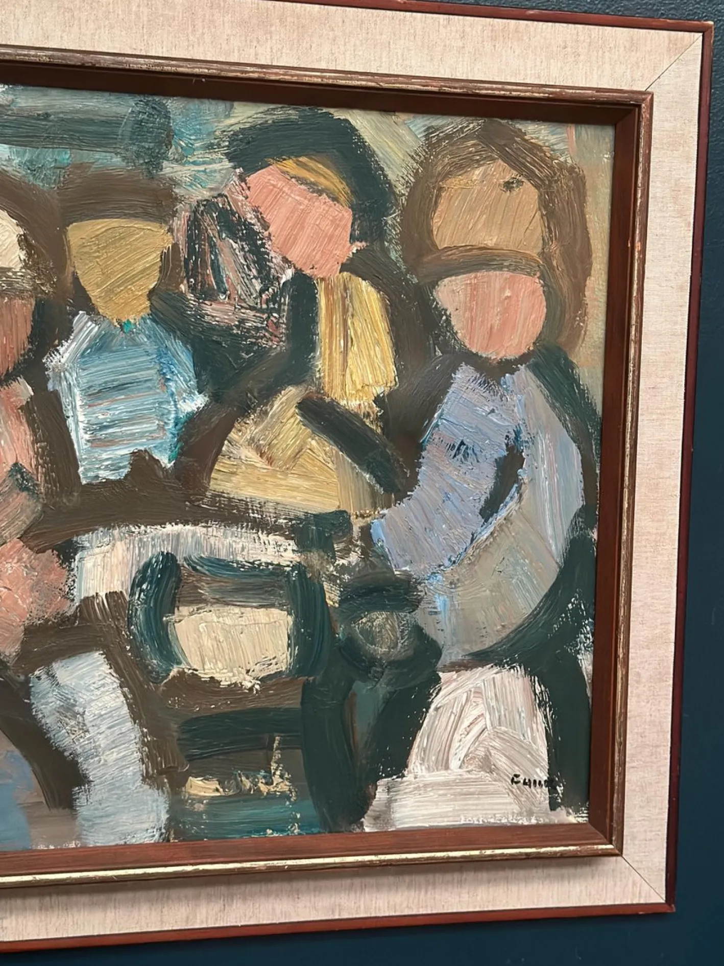 Gösta Falk, Figurenkomposition, 1960er, Öl auf Leinwand, gerahmt
