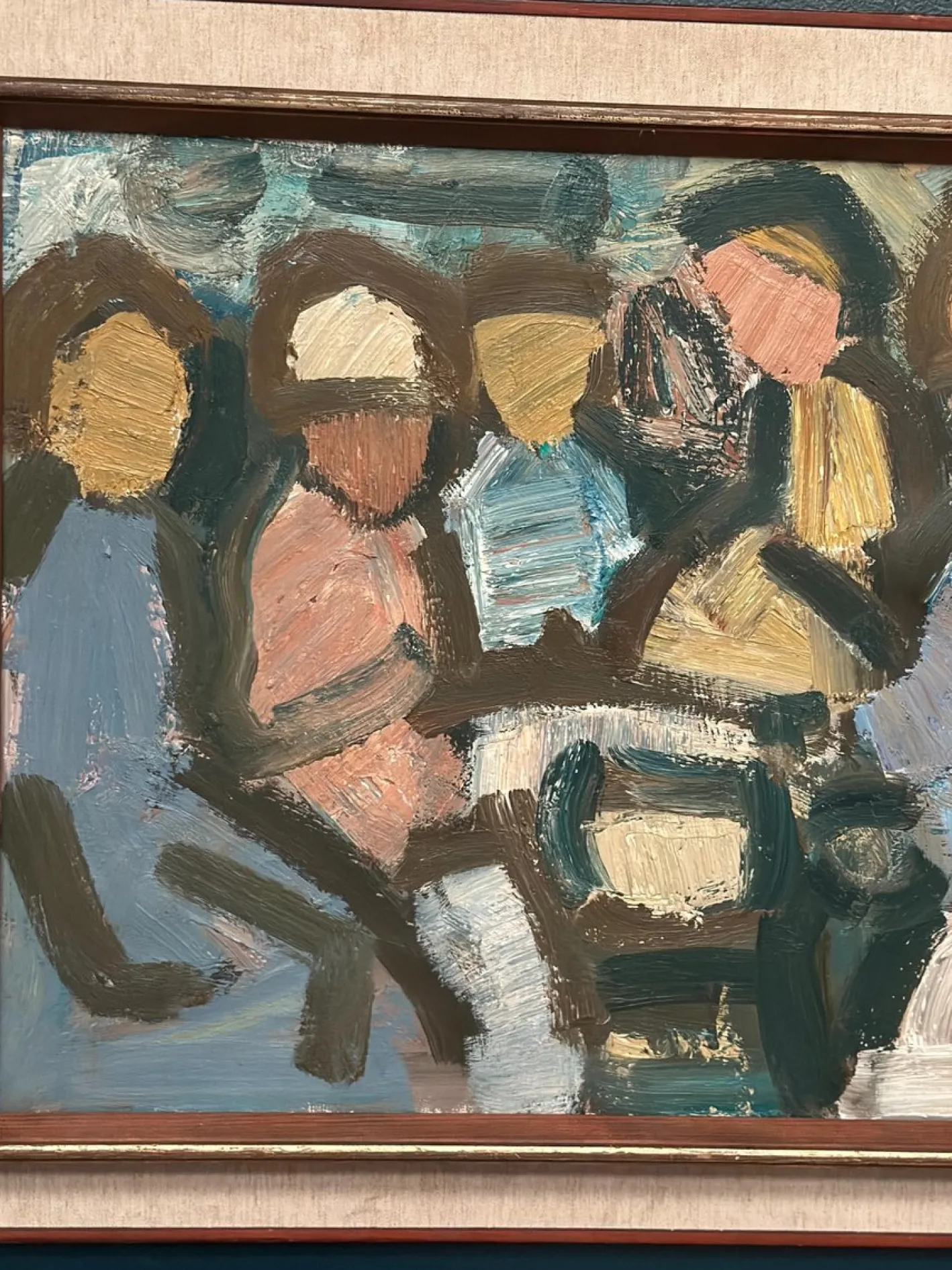 Gösta Falk, Figurenkomposition, 1960er, Öl auf Leinwand, gerahmt