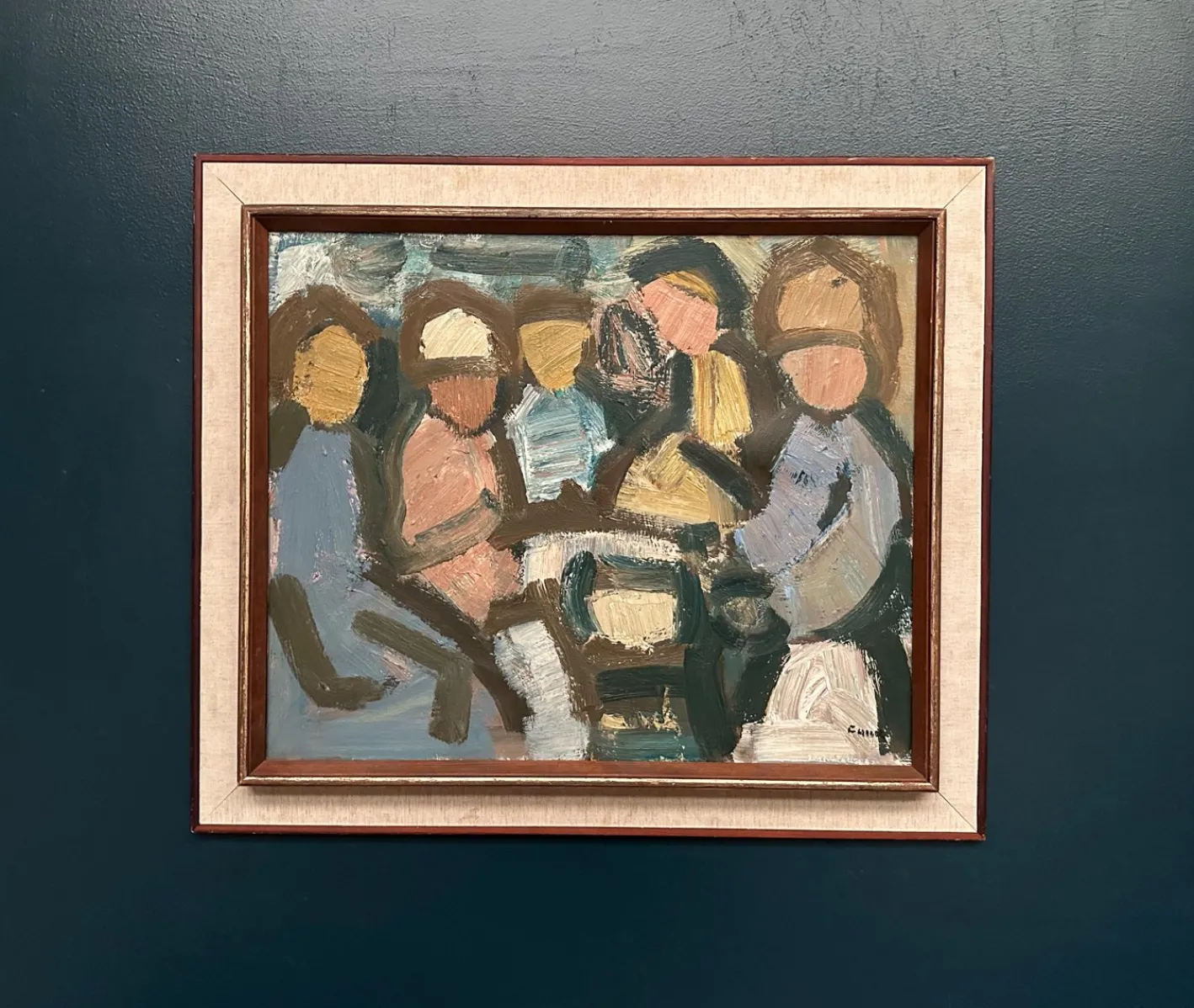 Gösta Falk, Figurenkomposition, 1960er, Öl auf Leinwand, gerahmt