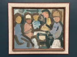Gösta Falk, Figurenkomposition, 1960er, Öl auf Leinwand, gerahmt