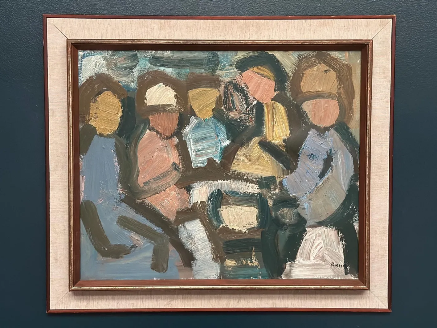 Gösta Falk, Figurenkomposition, 1960er, Öl auf Leinwand, gerahmt
