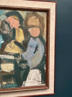 Gösta Falk, Figurenkomposition, 1960er, Öl auf Leinwand, gerahmt