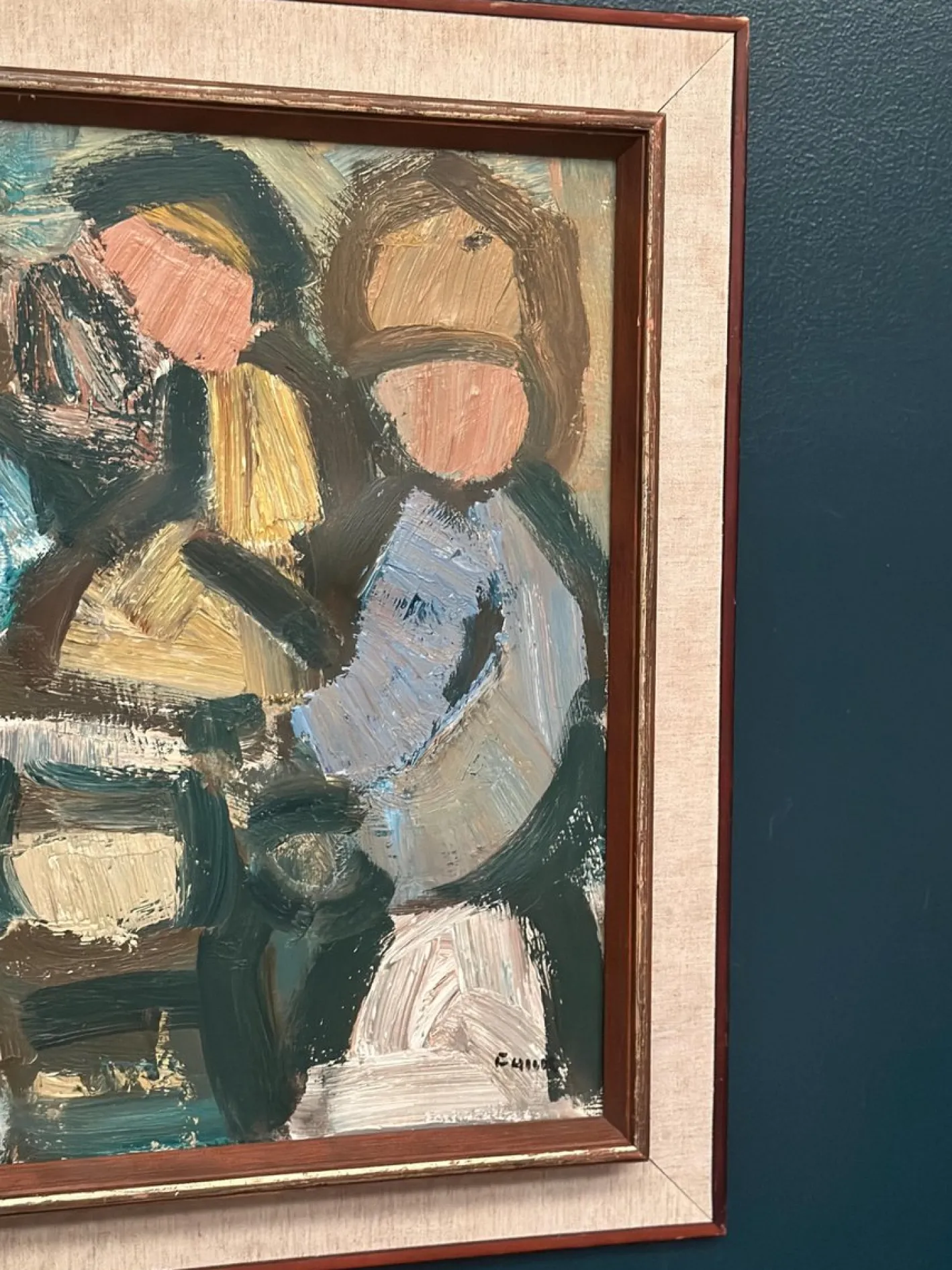 Gösta Falk, Figurenkomposition, 1960er, Öl auf Leinwand, gerahmt