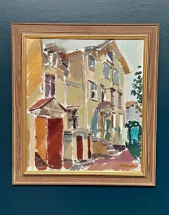 Gösta Stawåsen, Södra Kyrkogatan 50, 1970, Oil on Canvas, Framed