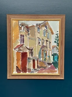 Gösta Stawåsen, Södra Kyrkogatan 50, 1970, Oil on Canvas, Framed