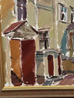 Gösta Stawåsen, Södra Kyrkogatan 50, 1970, Oil on Canvas, Framed
