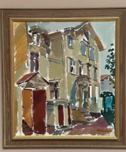 Gösta Stawåsen, Södra Kyrkogatan 50, 1970, Oil on Canvas, Framed