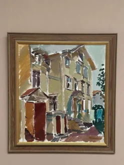 Gösta Stawåsen, Södra Kyrkogatan 50, 1970, Oil on Canvas, Framed