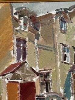 Gösta Stawåsen, Södra Kyrkogatan 50, 1970, Oil on Canvas, Framed