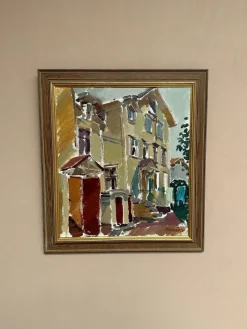 Gösta Stawåsen, Södra Kyrkogatan 50, 1970, Oil on Canvas, Framed