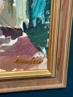 Gösta Stawåsen, Södra Kyrkogatan 50, 1970, Oil on Canvas, Framed