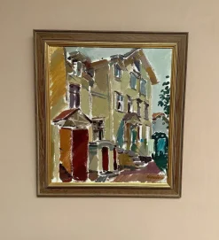 Gösta Stawåsen, Södra Kyrkogatan 50, 1970, Oil on Canvas, Framed
