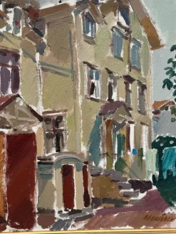 Gösta Stawåsen, Södra Kyrkogatan 50, 1970, Oil on Canvas, Framed