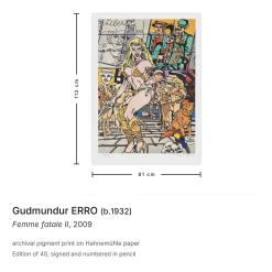 Gudmundur Erro, Femme Fatale II, 2009, Archival Pigment Print