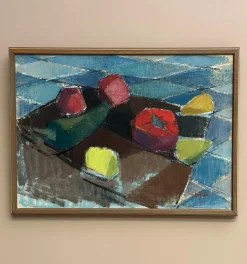 Gustaf Höglund, Stillleben mit Früchten, 1960er, Öl auf Leinwand, gerahmt