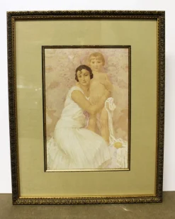 Gustave Lorain, Die Mutter und das Kind, 1930, Lithographie