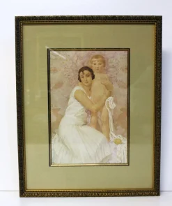 Gustave Lorain, Die Mutter und das Kind, 1930, Lithographie