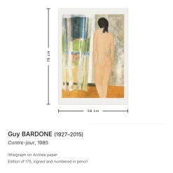Guy Bardone, Backlighting, Nude, 1985, Lithographie