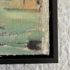 Hafen, 1960er, Ölgemälde an Bord, gerahmt