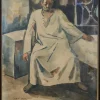 Hamed Abdalla, Arabischer Gentleman, 1950er, Aquarell & Papier