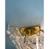 Hammered Strips Wandleuchten aus Muranoglas in Gold von Simoeng, 2 . Set