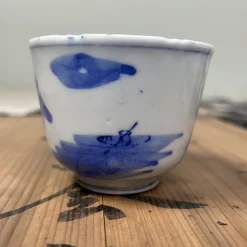Handbemalte Edo Yunomi Teetassen, Japan, 18 . Set