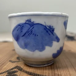 Handbemalte Edo Yunomi Teetassen, Japan, 18 . Set
