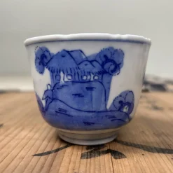 Handbemalte Edo Yunomi Teetassen, Japan, 18 . Set