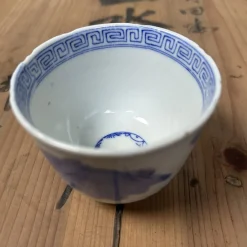 Handbemalte Edo Yunomi Teetassen, Japan, 18 . Set