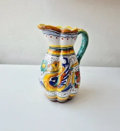 Handbemalter Italienischer Vintage Majolika Krug mit Raphaelesque Dekoration von Deruta, 1950
