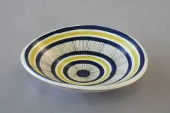 Handbemalte Schale von Stig Lindberg für Gustavsberg, Schweden, 1950er