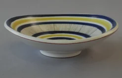 Handbemalte Schale von Stig Lindberg für Gustavsberg, Schweden, 1950er