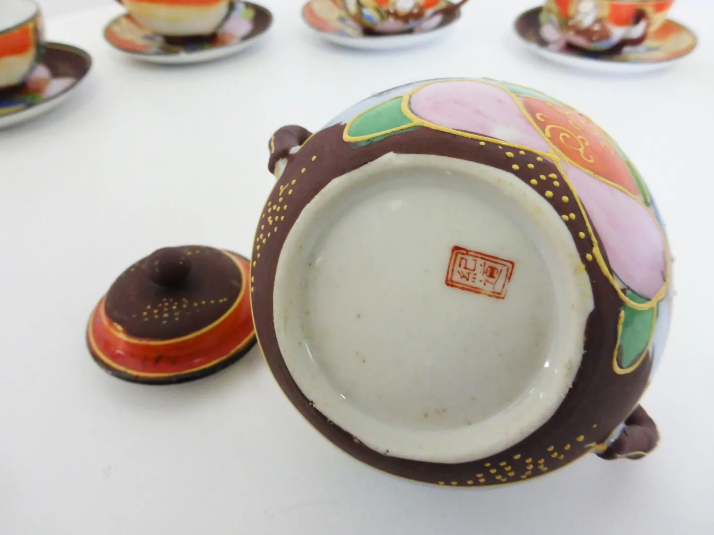 Handbemaltes Chinesisches Porzellan Set, 1950er, 13er Set