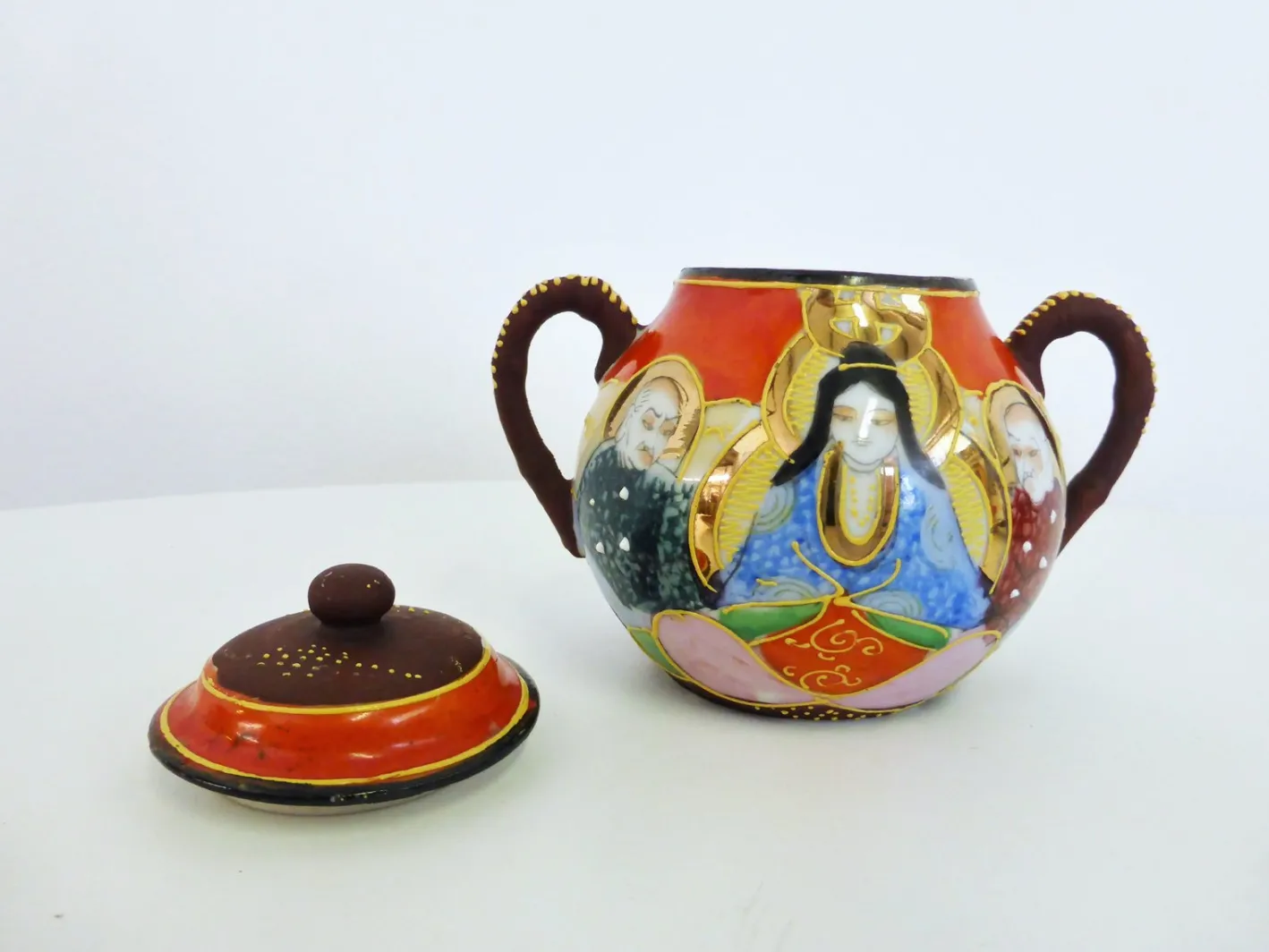 Handbemaltes Chinesisches Porzellan Set, 1950er, 13er Set